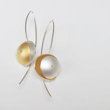 Load image into Gallery viewer, Amoeba Gold Silver Earrings
