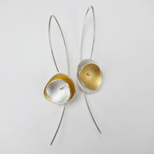 Load image into Gallery viewer, Amoeba Gold Silver Earrings

