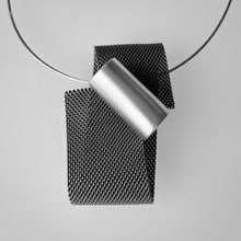 Load image into Gallery viewer, Structure Ruba, sterling silver, oxidized, sterling silver tube.
